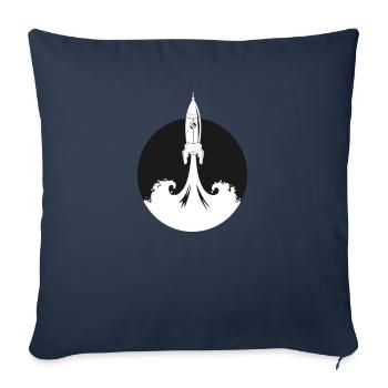 Fusée cadeau bombe armée militaire - Housse de coussin décorative 45 x 45 cm - bleu marine - Devant