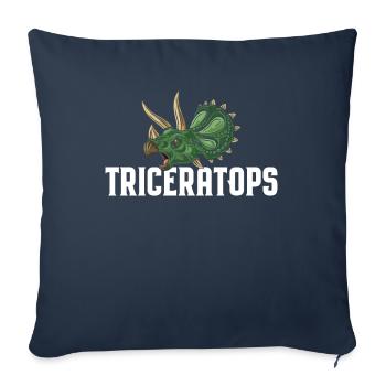 Triceratops dinosaur kids gift - Sofa pillowcase 17,3'' x 17,3'' (45 x 45 cm) - navy - Front