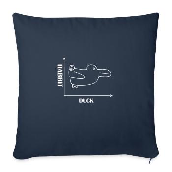 Pâques lapin lapin de Pâques Canard - Housse de coussin décorative 45 x 45 cm - bleu marine - Devant