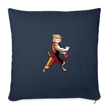 Joueur de basket basketball - Housse de coussin décorative 45 x 45 cm - bleu marine - Devant