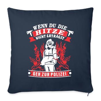 Feuerwehr Feuerwehrmann Spruch Geschenk Shirt - Sofakissenbezug 45 x 45 cm - Navy - Vorne