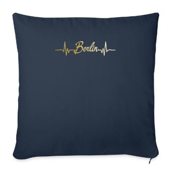 Best-seller Berlin City Premium Gift - Housse de coussin décorative 45 x 45 cm - bleu marine - Devant