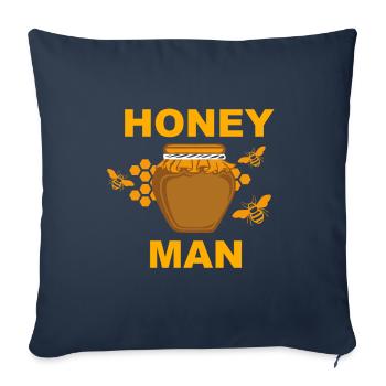 Honey man bee beekeeper honey - Sofa pillowcase 17,3'' x 17,3'' (45 x 45 cm) - navy - Front