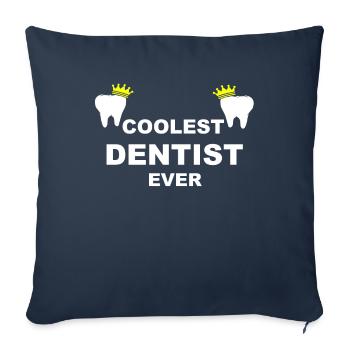 Coolest Dentist Ever Dentist Dentists Gift - Housse de coussin décorative 45 x 45 cm - bleu marine - Devant