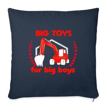 Baggerfahrer lustiger Spruch - Sofakissenbezug 45 x 45 cm - Navy - Vorne