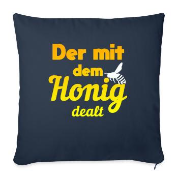 Imker Bienen Spruch Honig Geschenk - Sofakissenbezug 45 x 45 cm - Navy - Vorne