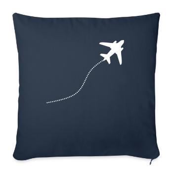 Pilot pilots plane gift T-shirt - Sofa pillowcase 17,3'' x 17,3'' (45 x 45 cm) - navy - Front