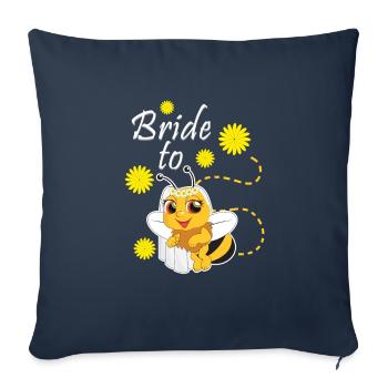Bride to Bee beekeeper - Sofa pillowcase 17,3'' x 17,3'' (45 x 45 cm) - navy - Front
