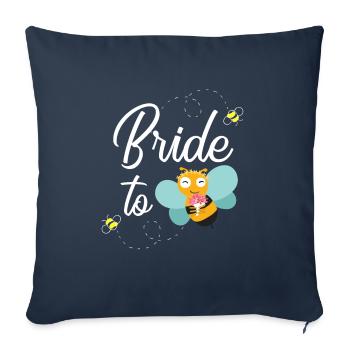 Bride to Bee bee beekeeper wedding bride gift - Sofa pillowcase 17,3'' x 17,3'' (45 x 45 cm) - navy - Front