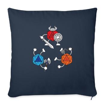 Dice Game Dice - Housse de coussin décorative 45 x 45 cm - bleu marine - Devant