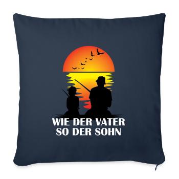 As the father so the son fishing angler saying - Sofa pillowcase 17,3'' x 17,3'' (45 x 45 cm) - navy - Front