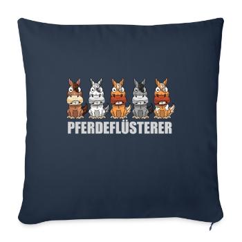 Pferdeflüsterer Pferde Reiten lustig Pferd - Sofa pillowcase 17,3'' x 17,3'' (45 x 45 cm) - navy - Front