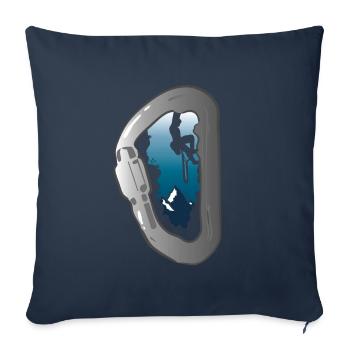 Alpiniste - Housse de coussin décorative 45 x 45 cm - bleu marine - Devant
