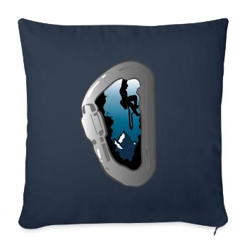 Klettern Karabiner - Sofakissenbezug 45 x 45 cm - Navy - Vorne