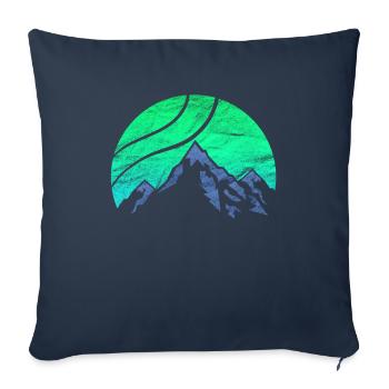 Hiking mountains vintage shirt - Sofa pillowcase 17,3'' x 17,3'' (45 x 45 cm) - navy - Front