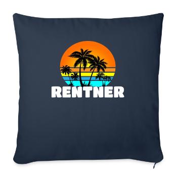 Rentner Rente Pension - Sofakissenbezug 45 x 45 cm - Navy - Vorne