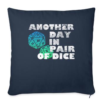 Couper les dés - Housse de coussin décorative 45 x 45 cm - bleu marine - Devant