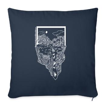 mountains camping camping hiking gift - Sofa pillowcase 17,3'' x 17,3'' (45 x 45 cm) - navy - Front