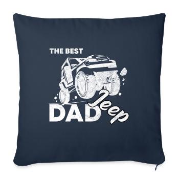 Père jeep - Housse de coussin décorative 45 x 45 cm - bleu marine - Devant