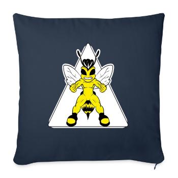 Bee honeyed - Sofa pillowcase 17,3'' x 17,3'' (45 x 45 cm) - navy - Front