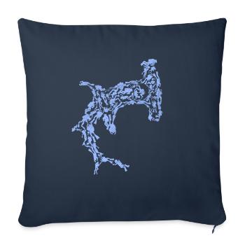 Requin plongeur - Housse de coussin décorative 45 x 45 cm - bleu marine - Devant