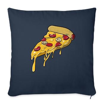 pizza - Housse de coussin décorative 45 x 45 cm - bleu marine - Devant