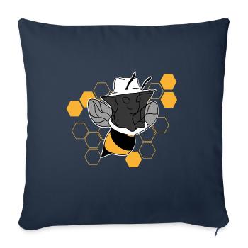 Beekeeper bee - Sofa pillowcase 17,3'' x 17,3'' (45 x 45 cm) - navy - Front