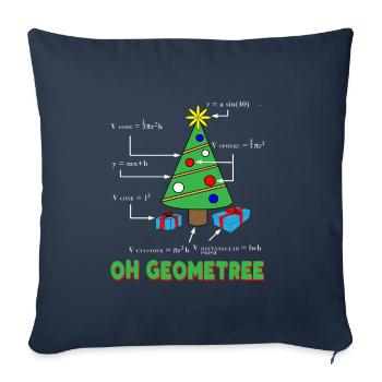 Geometree math teacher Christmas - Sofa pillowcase 17,3'' x 17,3'' (45 x 45 cm) - navy - Front