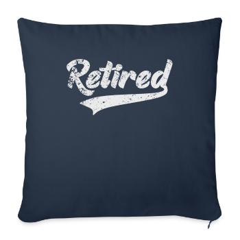Retired pension - Sofa pillowcase 17,3'' x 17,3'' (45 x 45 cm) - navy - Front