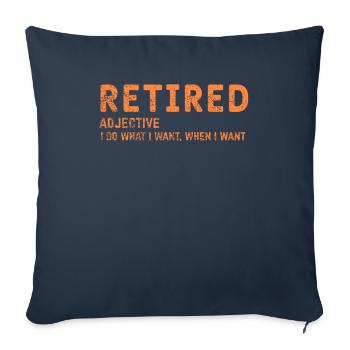 Pension pensioner gift - Sofa pillowcase 17,3'' x 17,3'' (45 x 45 cm) - navy - Front