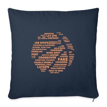 Basketballer basketball - Sofa pillowcase 17,3'' x 17,3'' (45 x 45 cm) - navy - Front