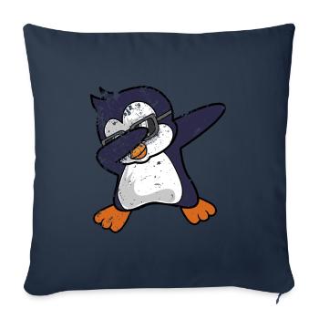 Penguin Dab Dabbing - Sofa pillowcase 17,3'' x 17,3'' (45 x 45 cm) - navy - Front