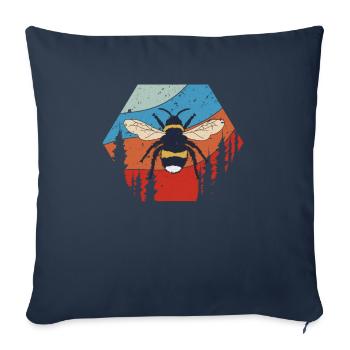 Beekeeper Bee - Sofa pillowcase 17,3'' x 17,3'' (45 x 45 cm) - navy - Front