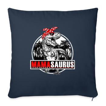 Mamasaurus dinosaur mother - Sofa pillowcase 17,3'' x 17,3'' (45 x 45 cm) - navy - Front