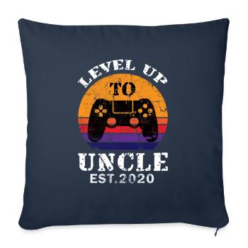 Level up to oncle de l’oncle rengaine - Housse de coussin décorative 45 x 45 cm - bleu marine - Devant