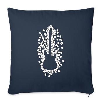 Guitar plectrum guitarist - Sofa pillowcase 17,3'' x 17,3'' (45 x 45 cm) - navy - Front