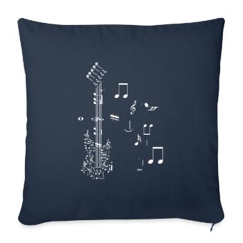 Guitar gift - Sofa pillowcase 17,3'' x 17,3'' (45 x 45 cm) - navy - Front