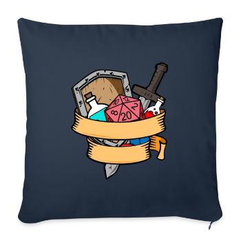 Jeu de dés Dice Gift - Housse de coussin décorative 45 x 45 cm - bleu marine - Devant