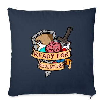 Aventure Jeu jeu de société Jeu de dés - Housse de coussin décorative 45 x 45 cm - bleu marine - Devant