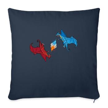 Dice dragon dragon dice jeu - Housse de coussin décorative 45 x 45 cm - bleu marine - Devant