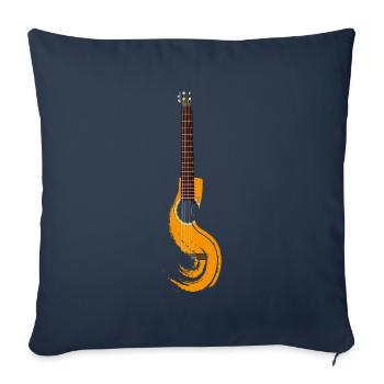 guitare - Housse de coussin décorative 45 x 45 cm - bleu marine - Devant