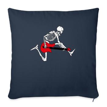 Squelette de guitare - Housse de coussin décorative 45 x 45 cm - bleu marine - Devant