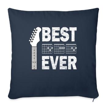 Guitares père papa guitare - Housse de coussin décorative 45 x 45 cm - bleu marine - Devant