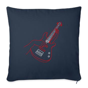 Guitar Guitar Player - Sofa pillowcase 17,3'' x 17,3'' (45 x 45 cm) - navy - Front
