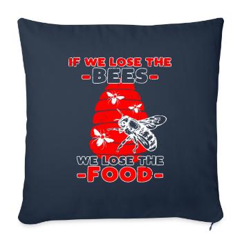 Bienen Imker Spruch - Sofakissenbezug 45 x 45 cm - Navy - Vorne