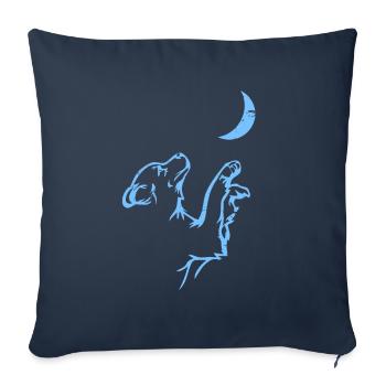 Chemise chien chien - Housse de coussin décorative 45 x 45 cm - bleu marine - Devant