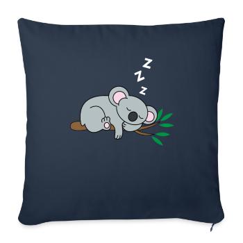 Sleeping Koala Bear - Sofa pillowcase 17,3'' x 17,3'' (45 x 45 cm) - navy - Front