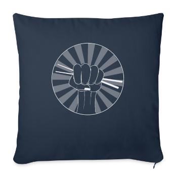 Drummer drums - Sofa pillowcase 17,3'' x 17,3'' (45 x 45 cm) - navy - Front