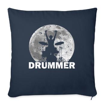 Drummer drums - Sofa pillowcase 17,3'' x 17,3'' (45 x 45 cm) - navy - Front