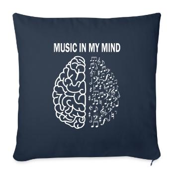 Musician music saying - Sofa pillowcase 17,3'' x 17,3'' (45 x 45 cm) - navy - Front